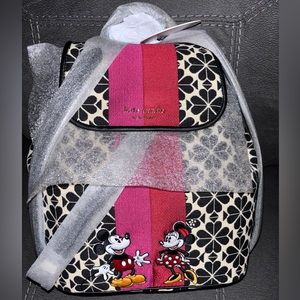 Kate Spade Disney 100 Mickey Minnie Jacquard Flower Backpack